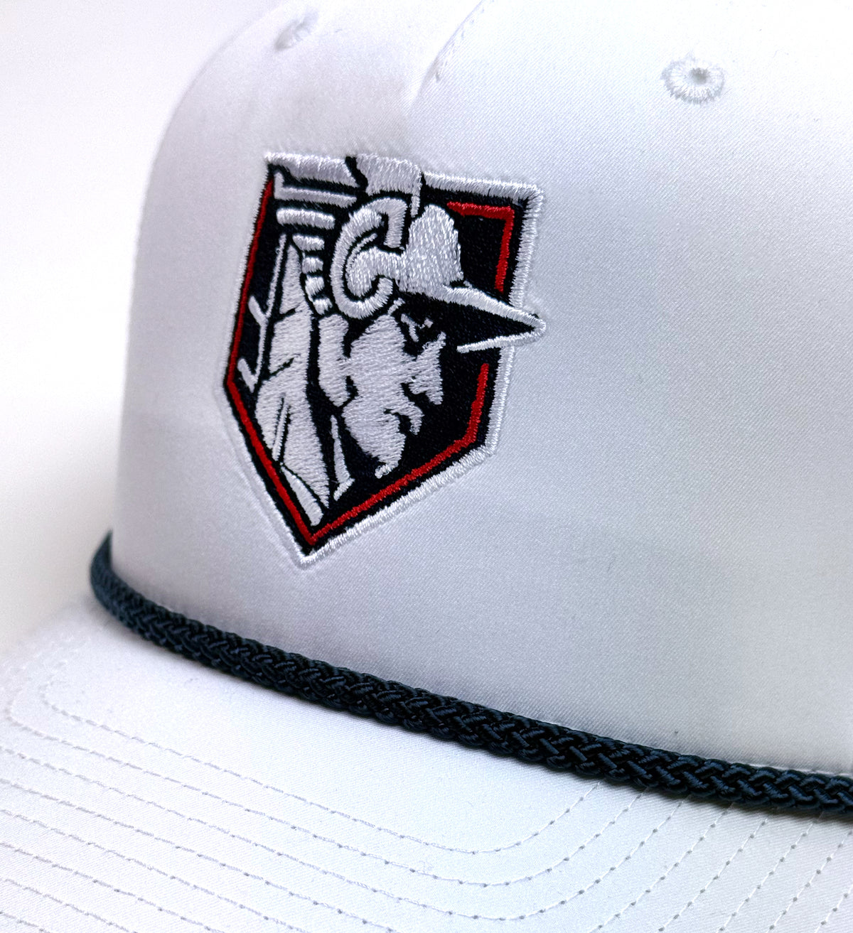 Cleveland Baseball Statue White Rope Hat