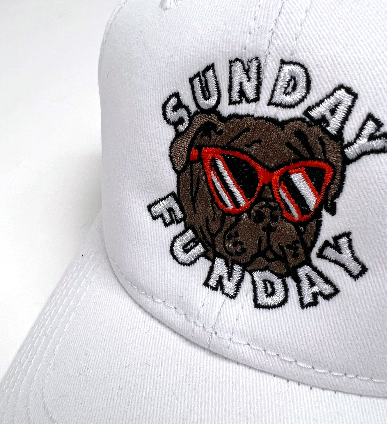 Sunday Funday White Dad Hat