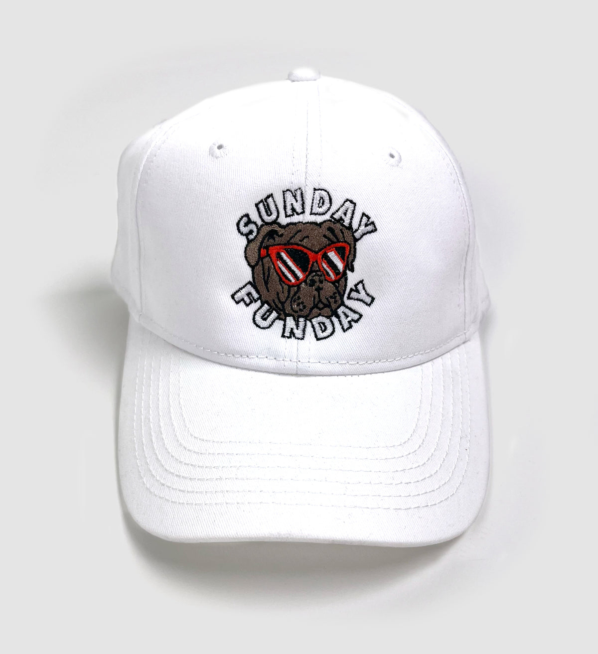 Sunday Funday White Dad Hat