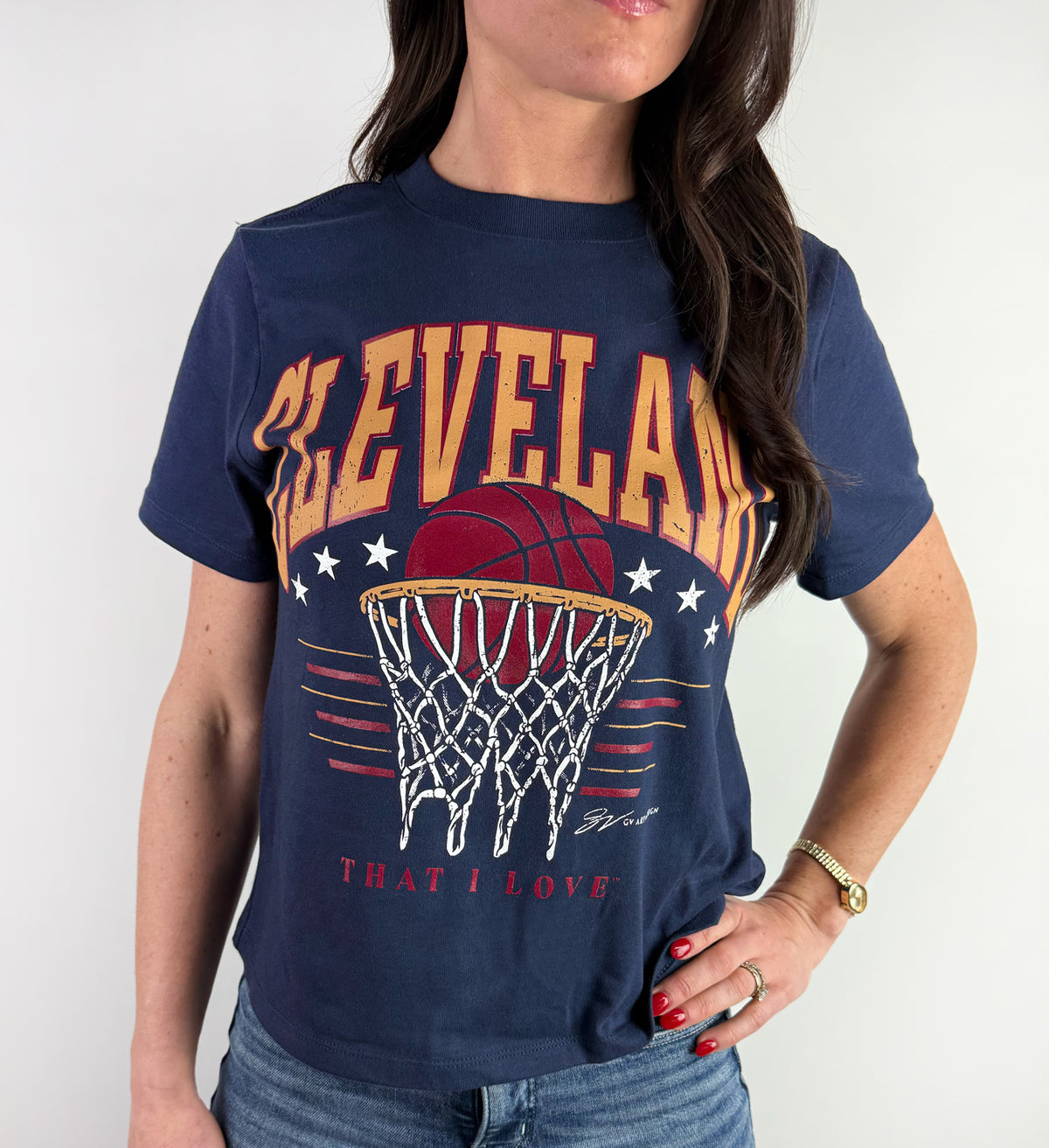 Womens Cleveland Net Skyline T Shirt