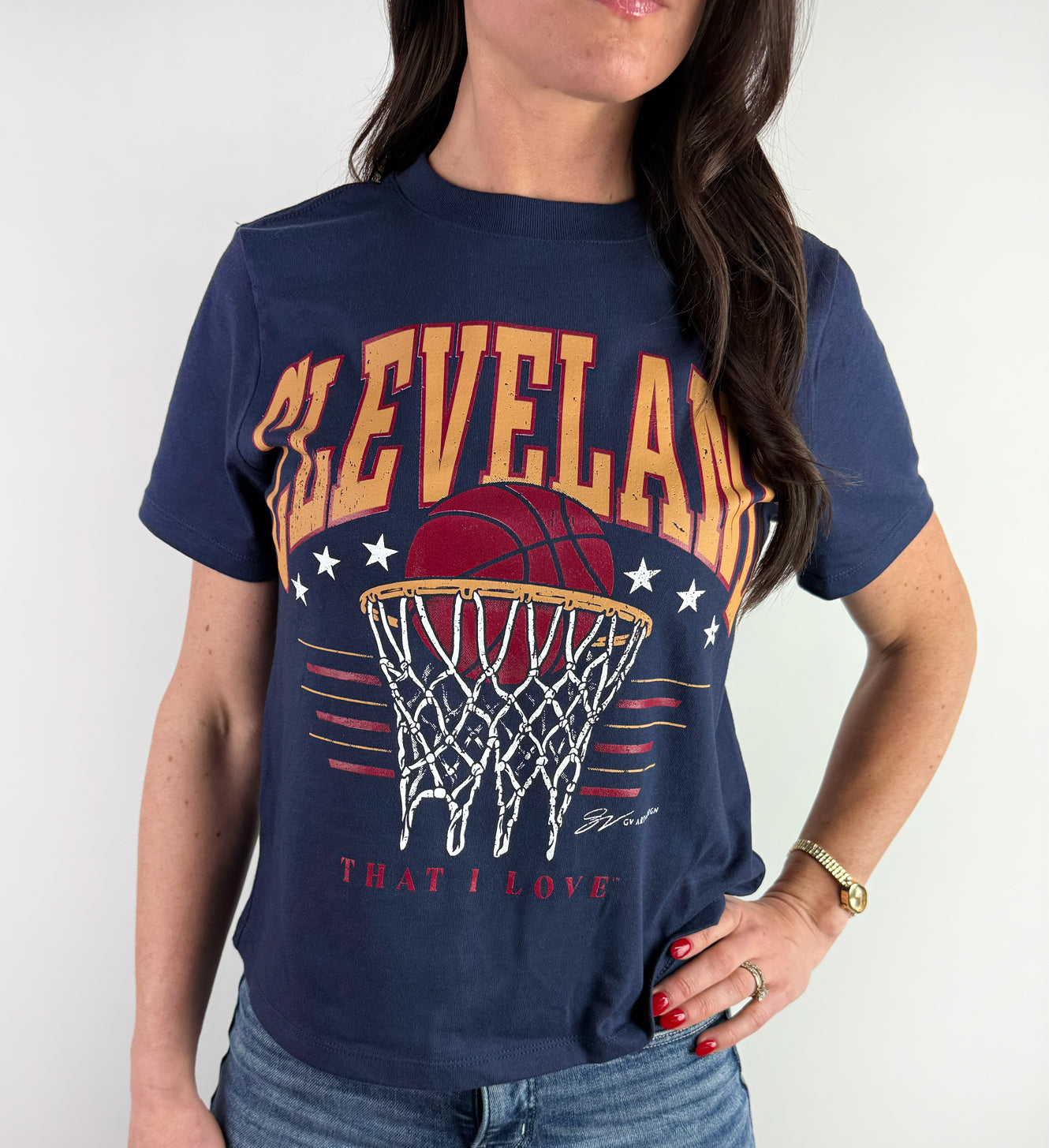 Womens Cleveland Net Skyline T Shirt