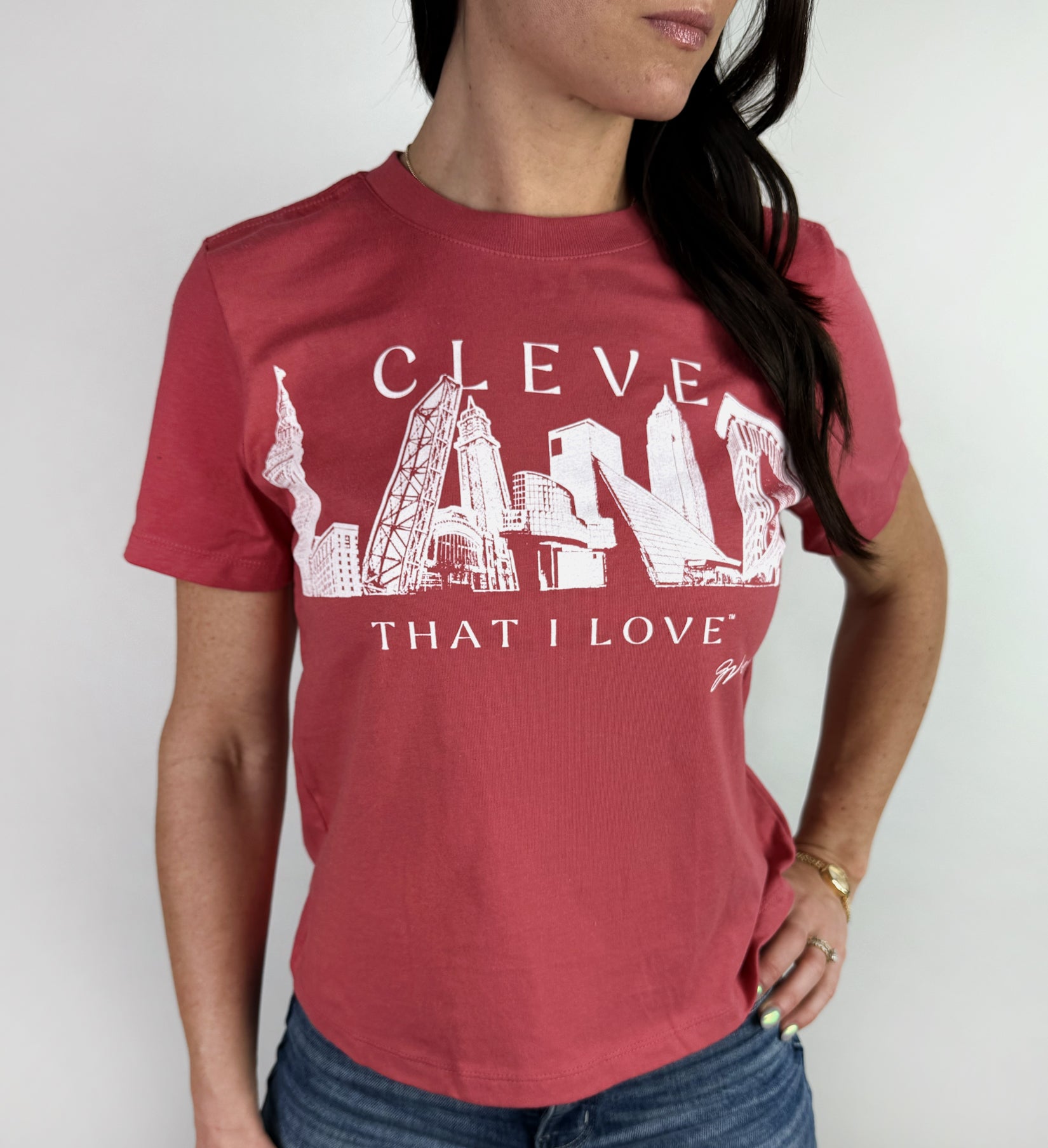 Womens LANDmarks Vintage Red T Shirt