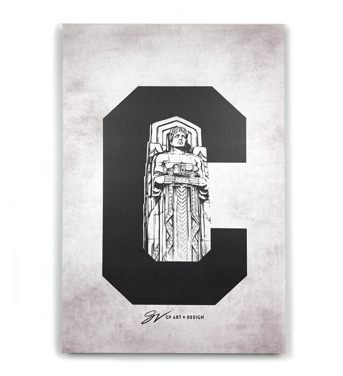 GV Art and Design Cleveland Guardians of The Gridiron T Shirt Large
