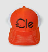 CLE Helmet Mesh Snap Back - Orange/White
