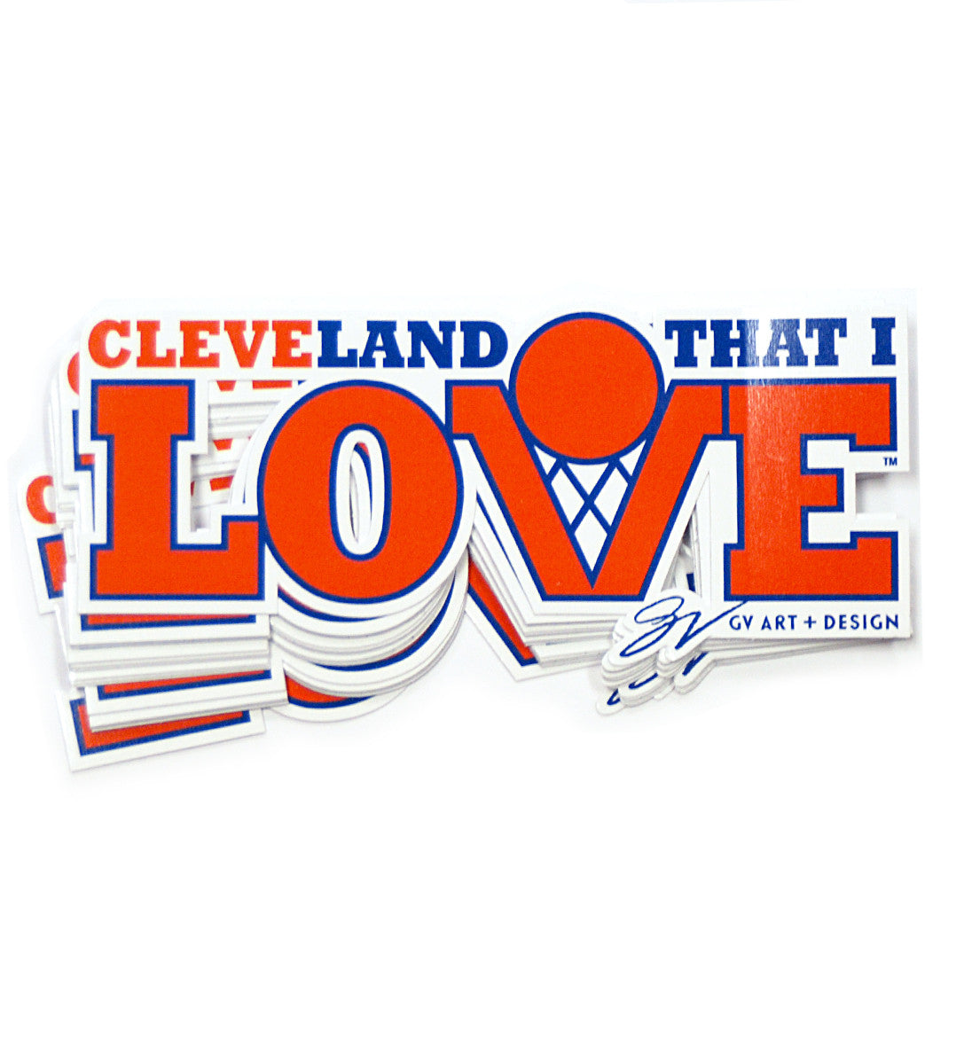 Cleveland That I Love Basketball Sticker