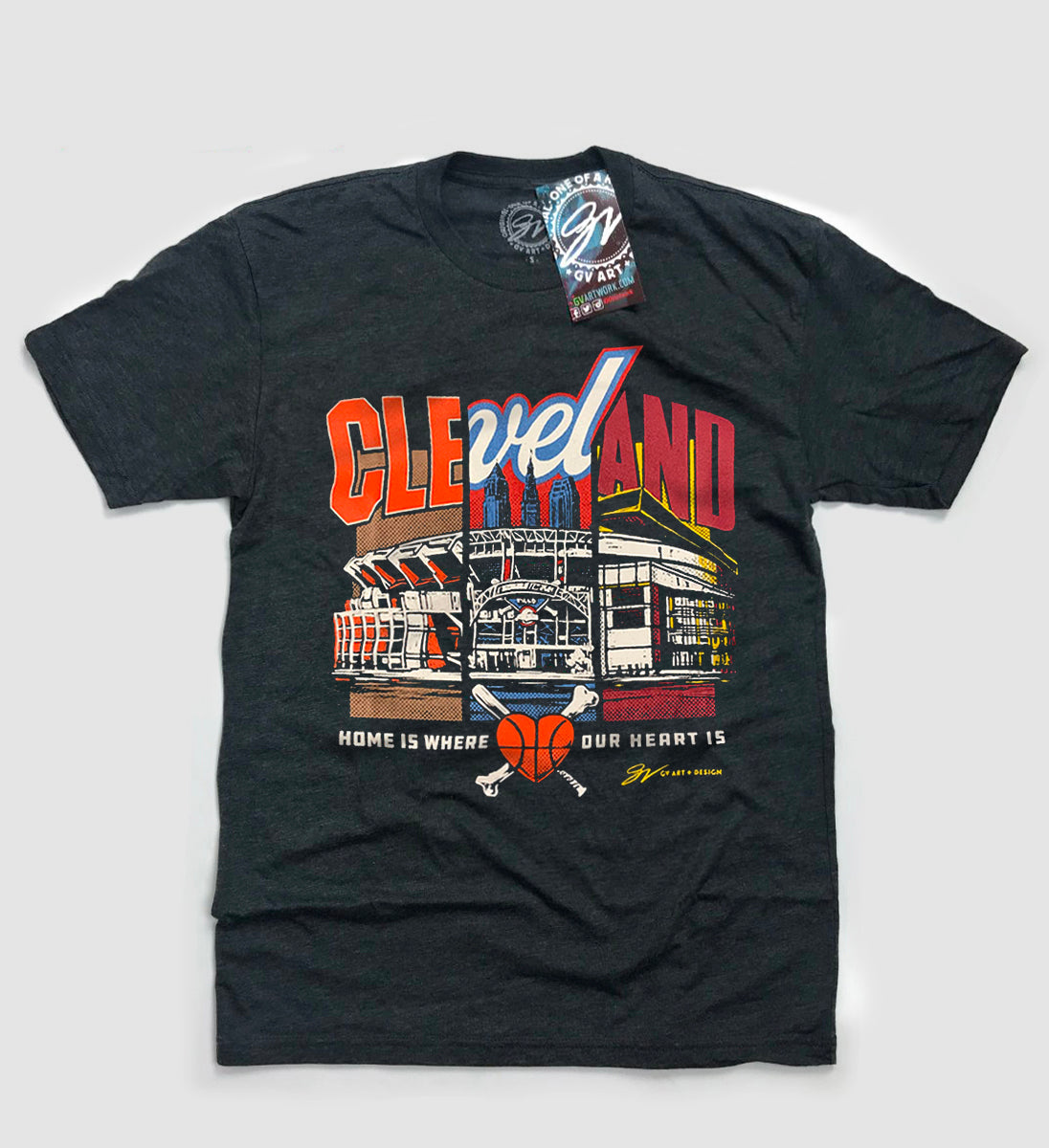 Cleveland Home Is Where The Heart Is T shirt