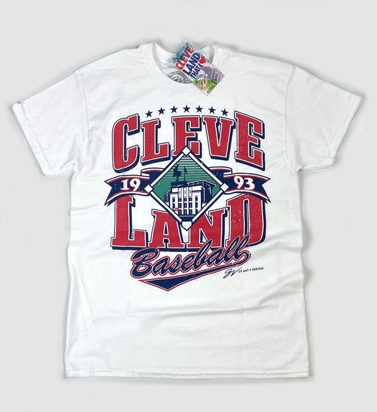 Cleveland93RetroBaseballWhiteT