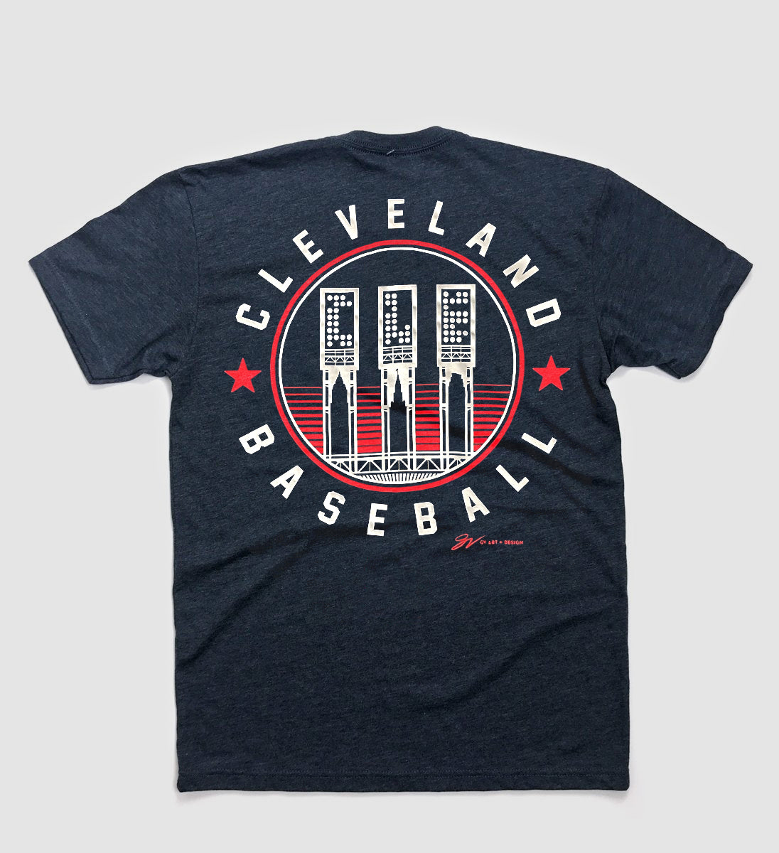 Cleveland Baseball Lights T shirt