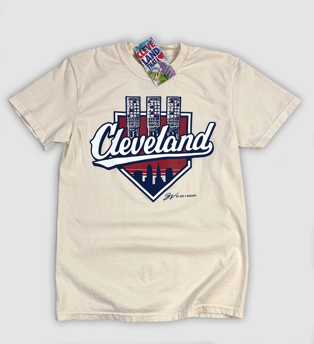 Cleveland baseball lights beige shirt, hoodie, sweater, long