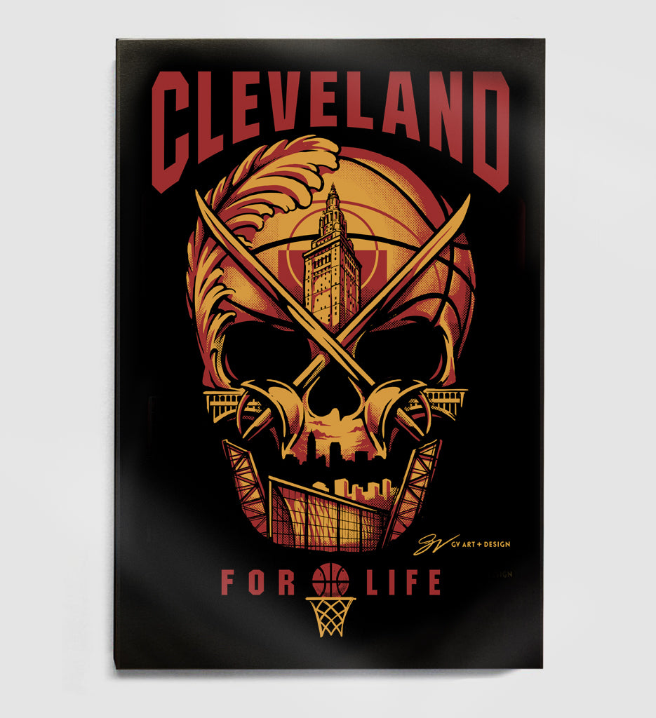 Cleveland Basketball For Life Canvas Artwork