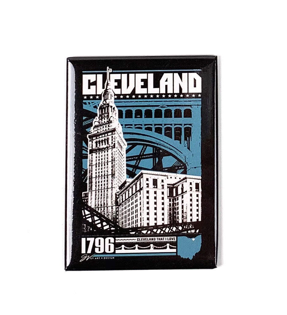 Cleveland Bold Graphic Magnet - Matte