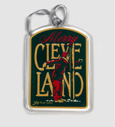 Cleveland Christmas Flag Pole Clear Ornament