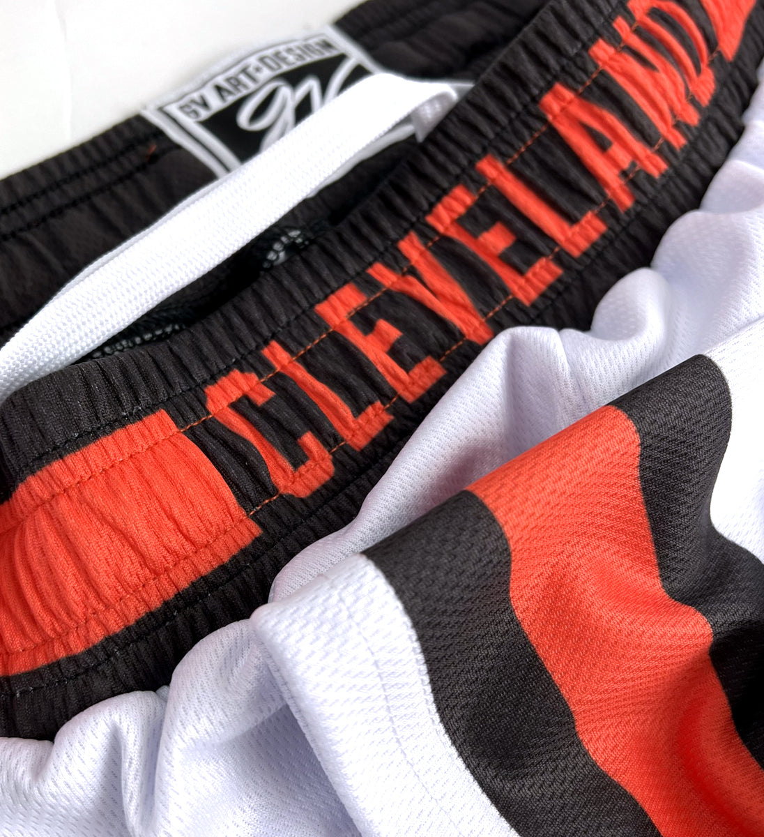 Cleveland CB Stripe White Shorts