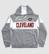 Cleveland Football Grey Stripe Hooded Sweatshirt