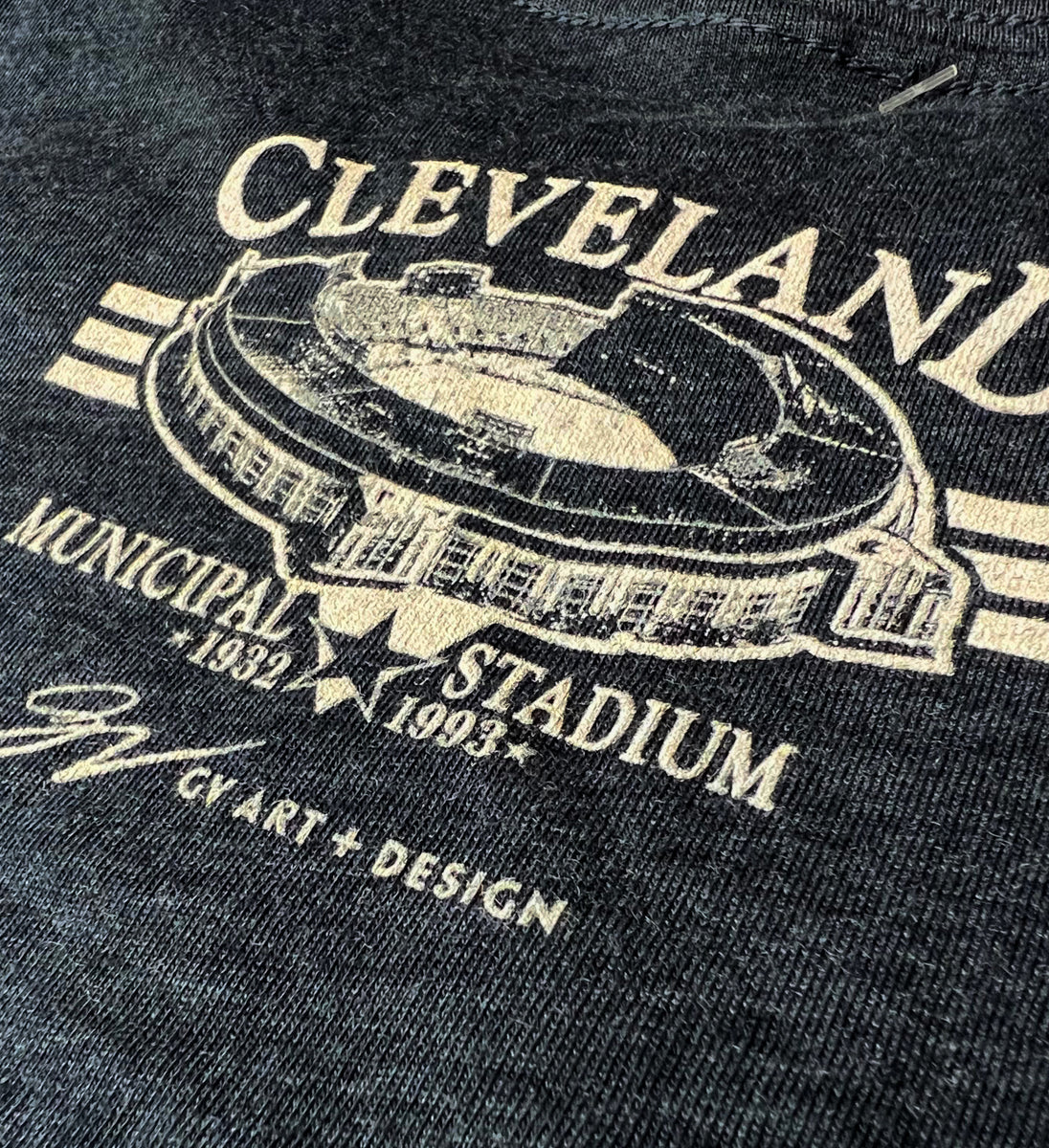 Charcoal Cleveland Municipal Stadium Chair Shirt