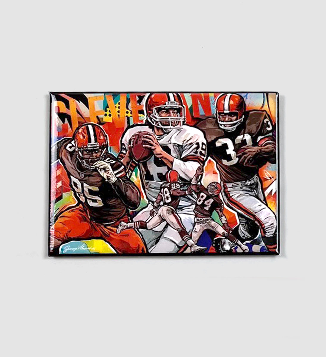 Limited Edition Cleveland Football Vibrant Mural Magnet