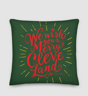 Cleveland Making Your Holidays Bright Pillow