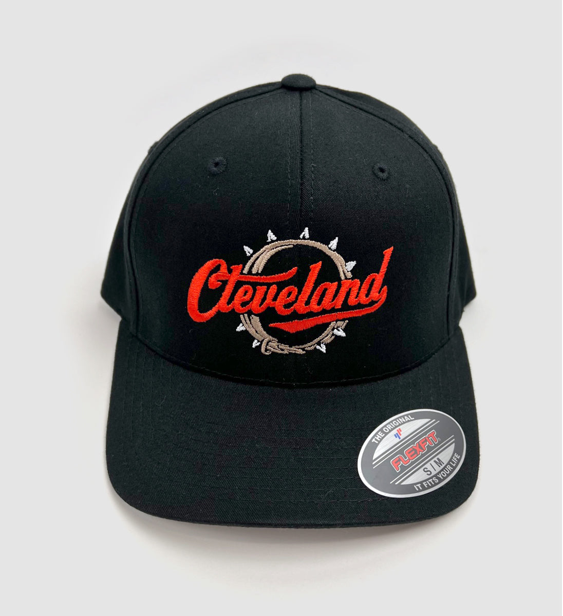 Cleveland Football Script Collar FlexFit Hat