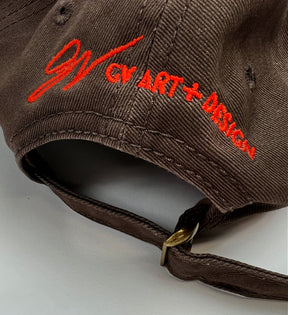 Cleveland Football Script Collar Brown Dad Hat