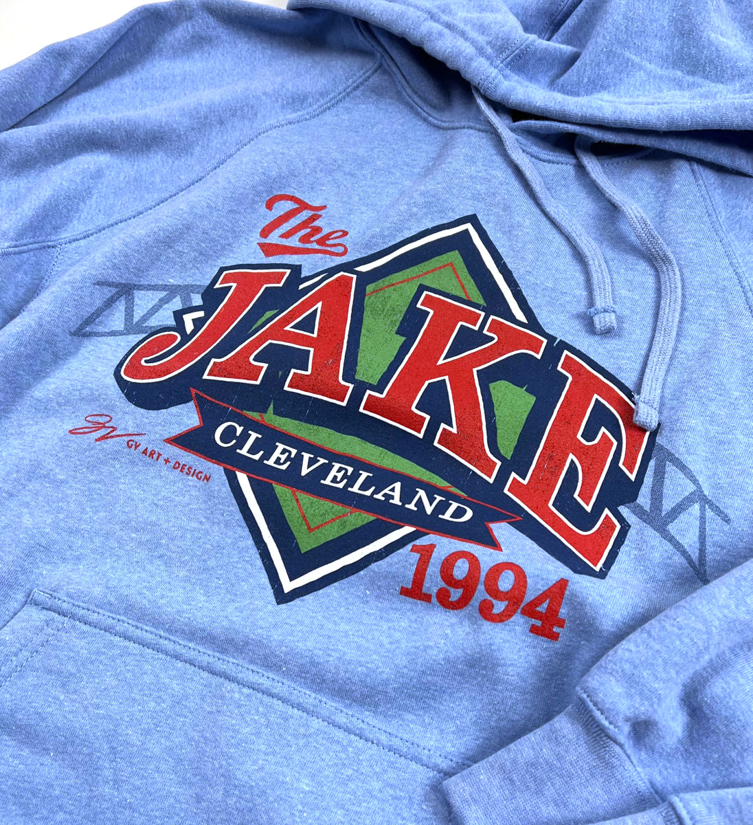 "The Jake" 1994 Vintage Blue Hooded Sweatshirt