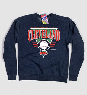 Navy Vintage Baseball Crew Sweatshirt