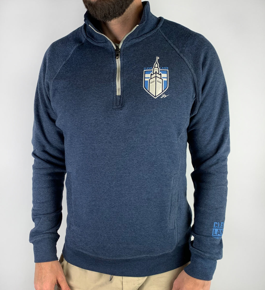 Men's Cleveland Crest Quarter Zip Pullover