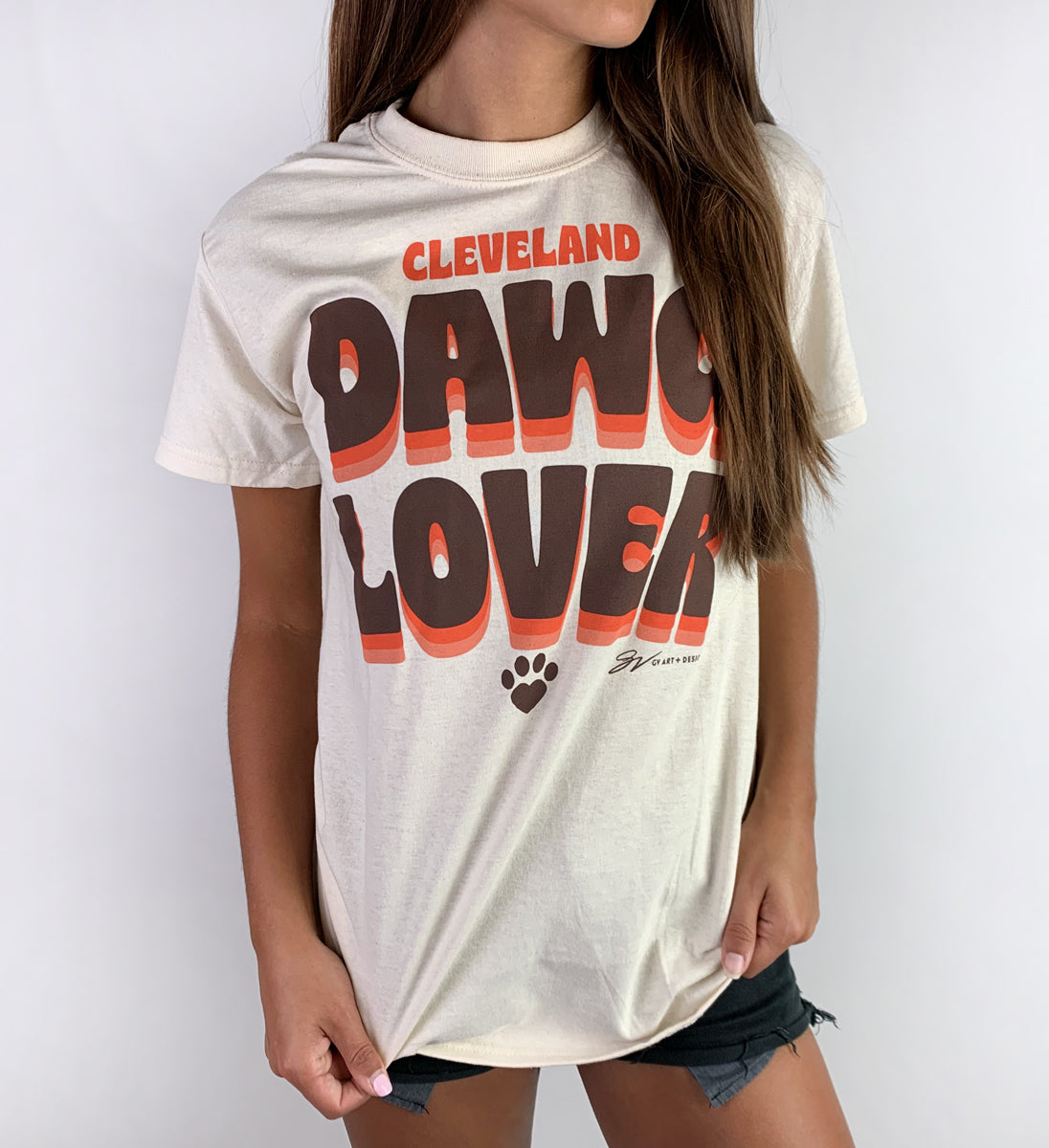 Women's Cleveland Football Dawg Lover T shirt