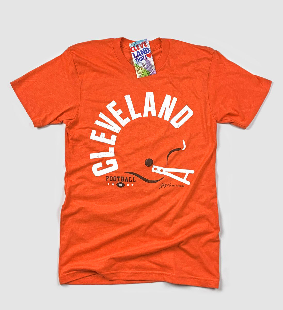 Cleveland Bold Type Helmet T Shirt