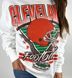 Cleveland Football Retro Crew Sweatshirt