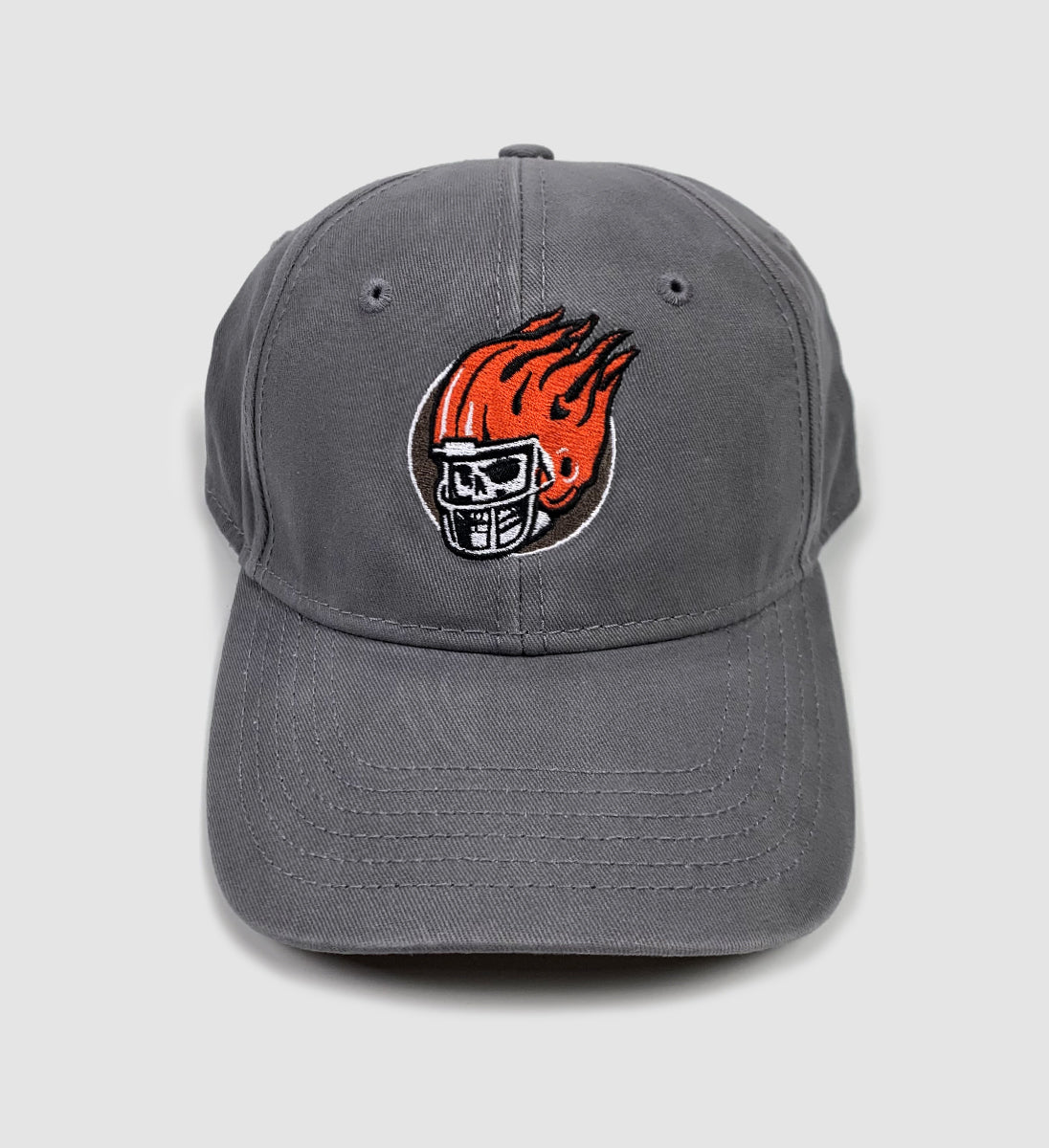 Cleveland Football Skull Grey Dad Hat