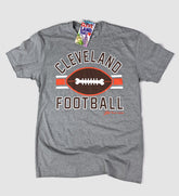 Grey Cleveland Football Stripes T shirt