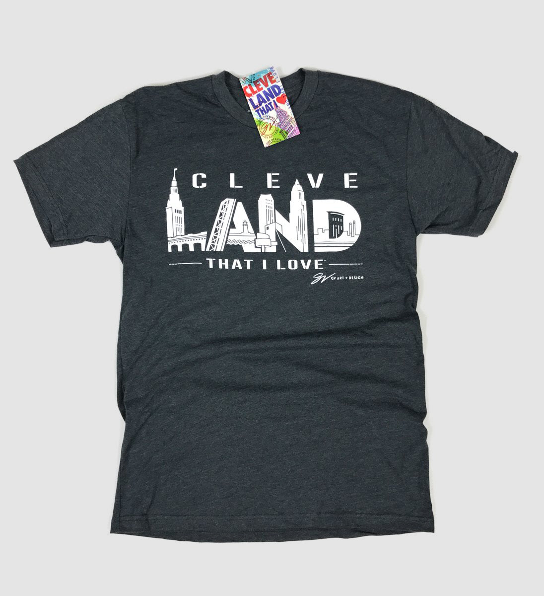 Cleveland LANDmarks T shirt - Charcoal