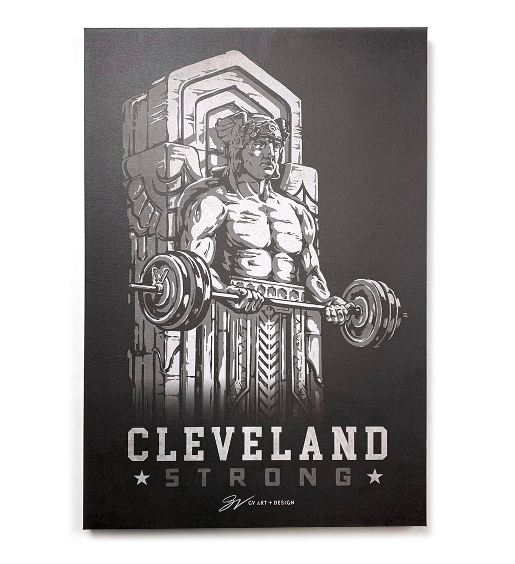 Vibrant Cleveland Guardian Canvas Print