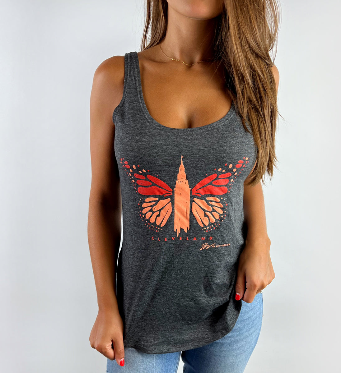 Womens Cleveland Butterfly Tank