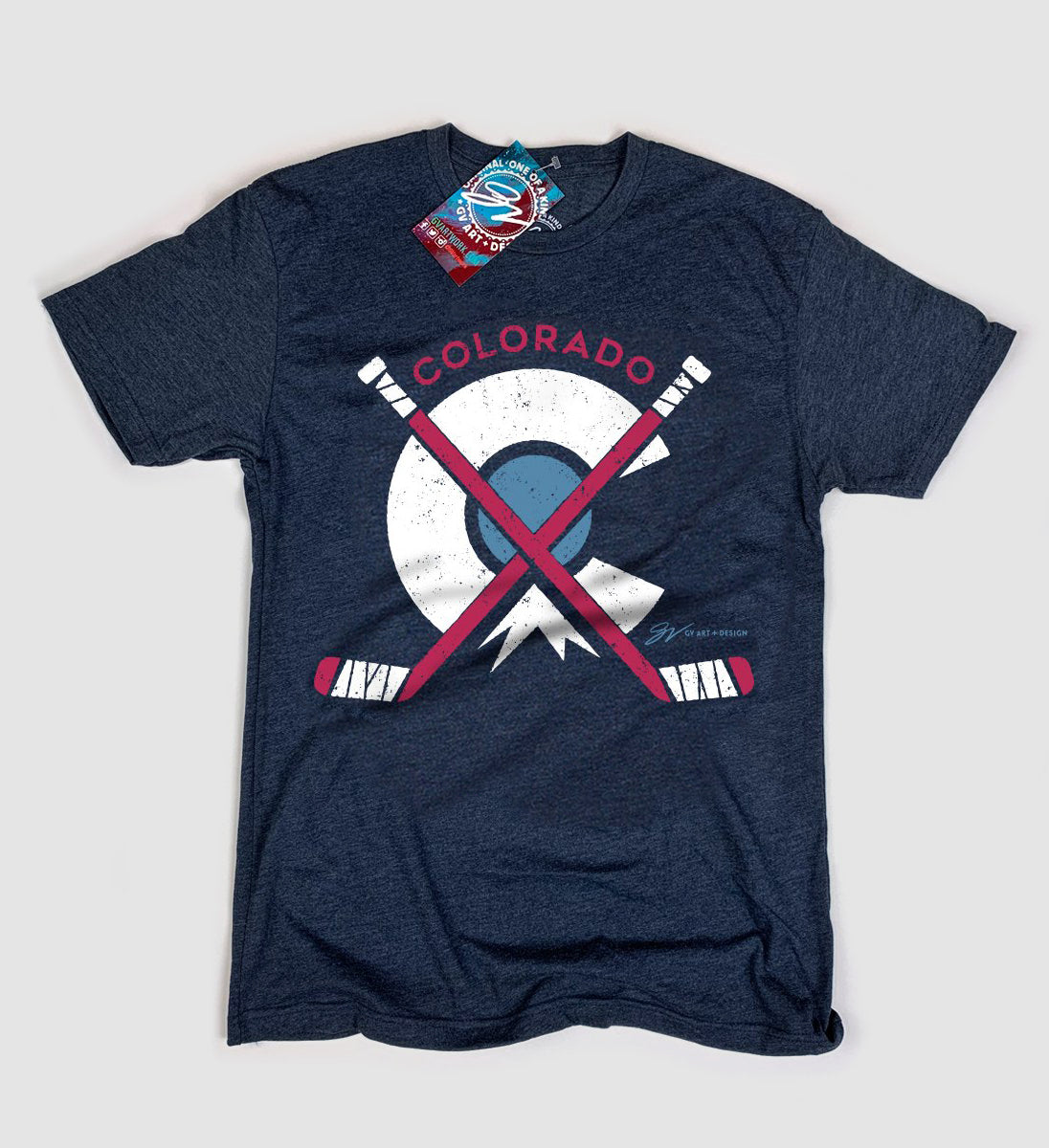 Colorado Hockey Cross Sticks T shirt