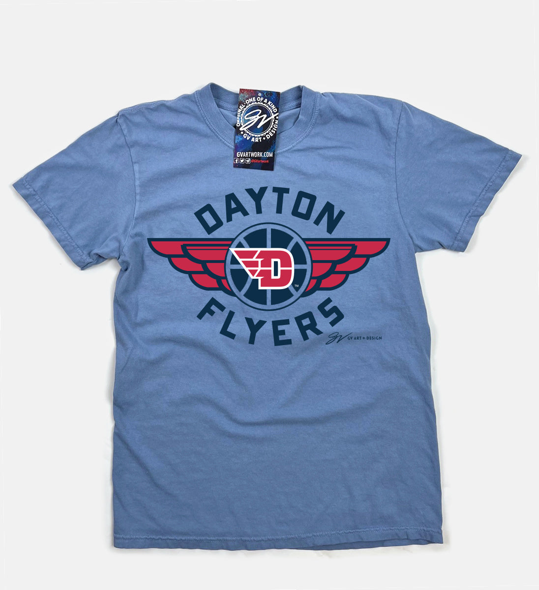 Limited Edition Blue Dayton Flyer Wings T shirt