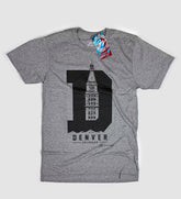 Denver D Tower T shirt Grey and Black