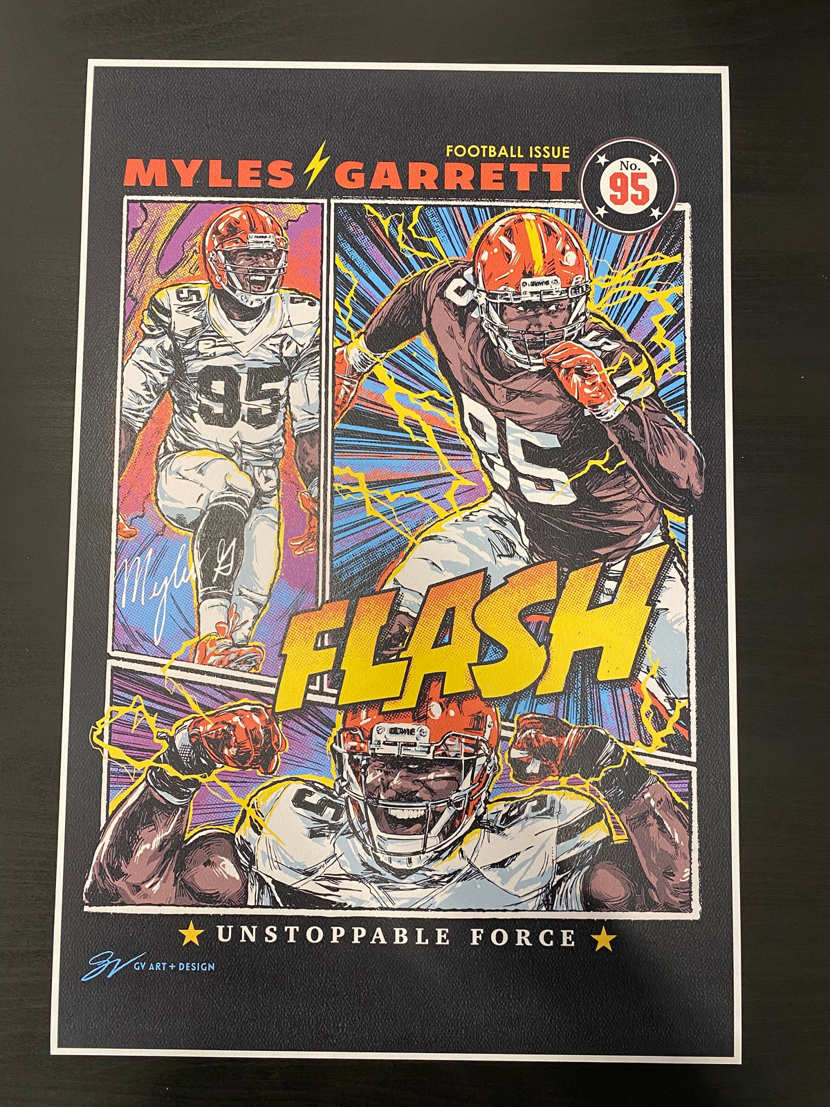 Myles "Flash" Garrett Fine Art Print