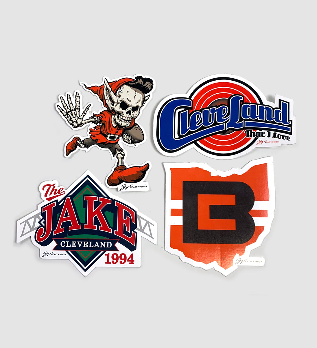 Cleveland Sports Sticker - 4 Pack