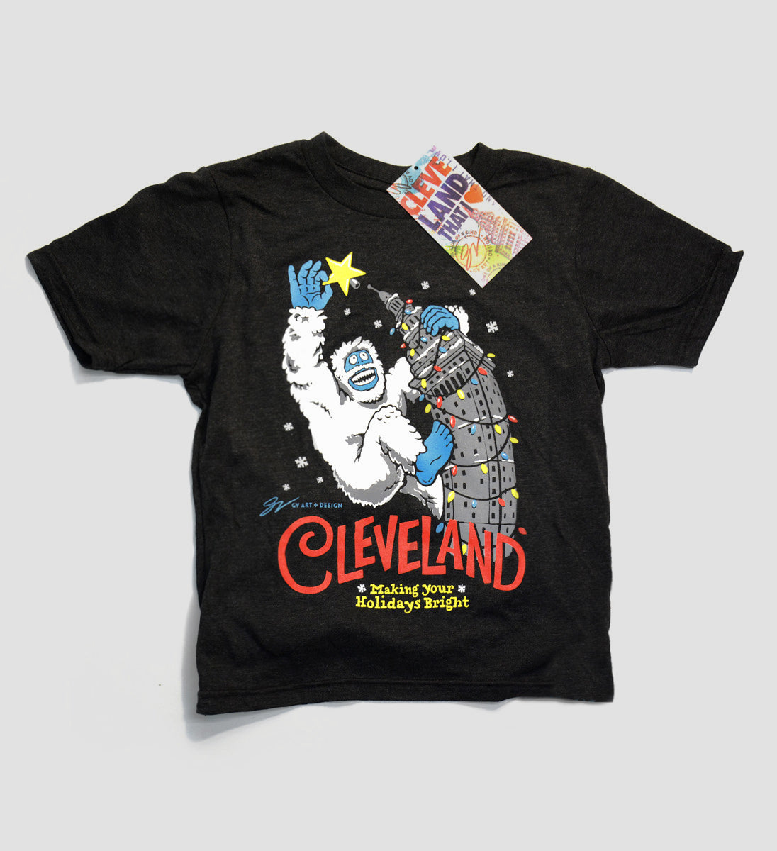 Kids Cleveland Making Your Holidays Bright T shirt