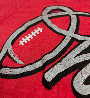 Red Kids Ohio Football Script T-shirt