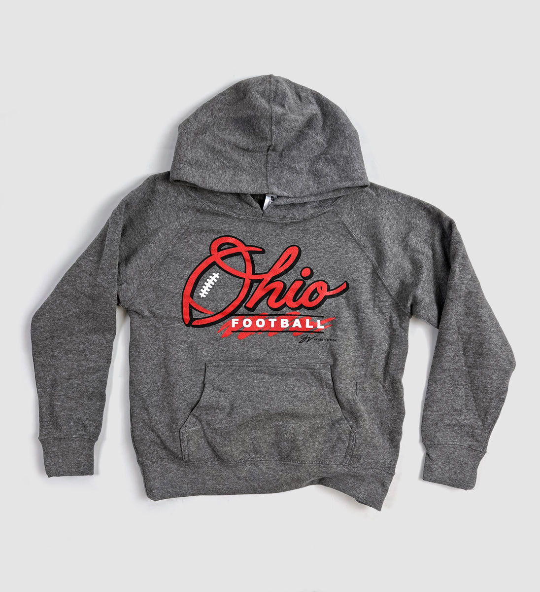 Kids Ohio Football Script Hooded Sweatshirt