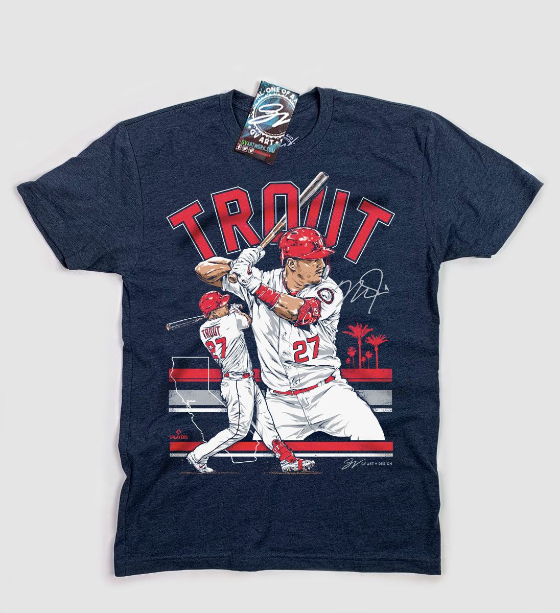 Mike Trout LA Baseball T shirt