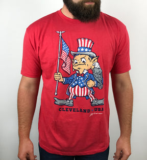 Red USA Team Cleveland T shirt