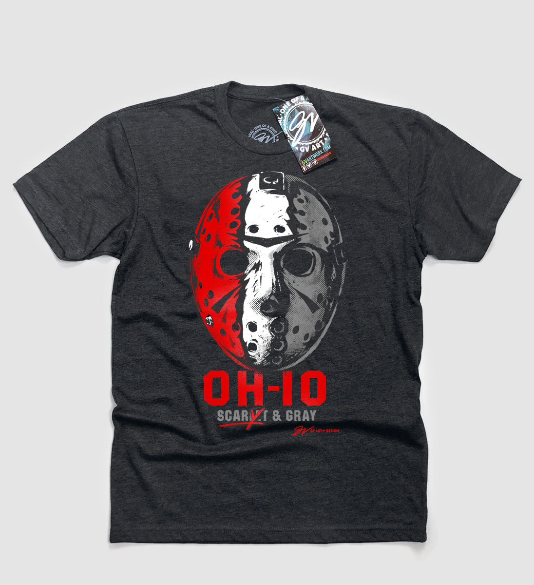 OH-IO Scary and Grey Mask T shirt
