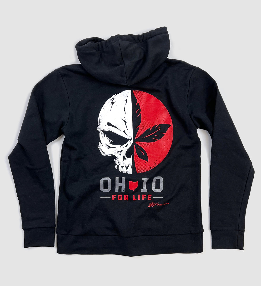 Ohio Skull For Life Hooded Sweatshirt