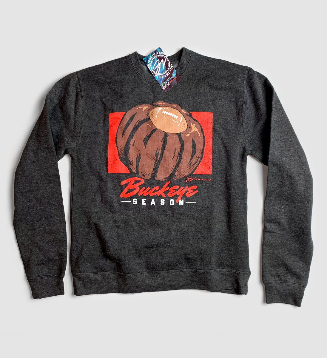 Ohio Buckeye Type Crew Sweatshirt