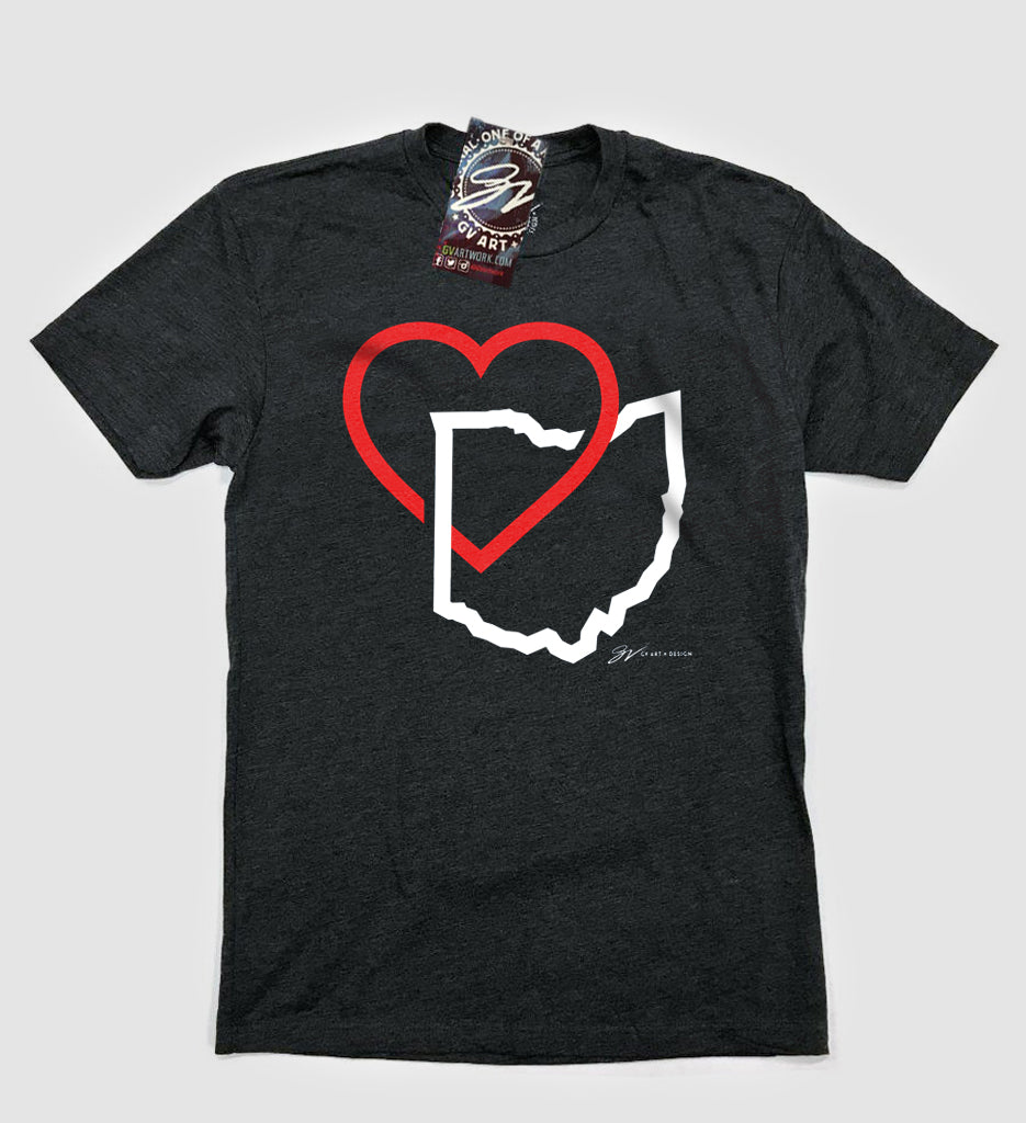 Ohio Heart T shirt