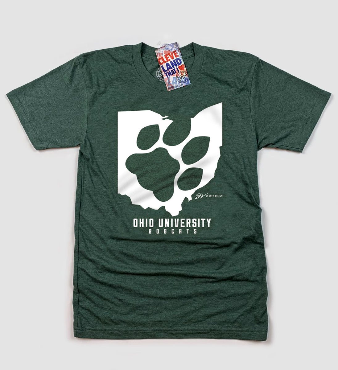 Ohio University Ohio Paw Print T shirt