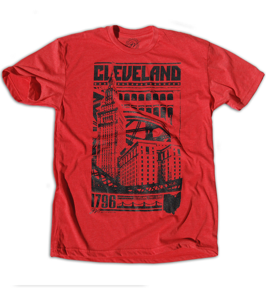 Cleveland Bold Graphic T - Red